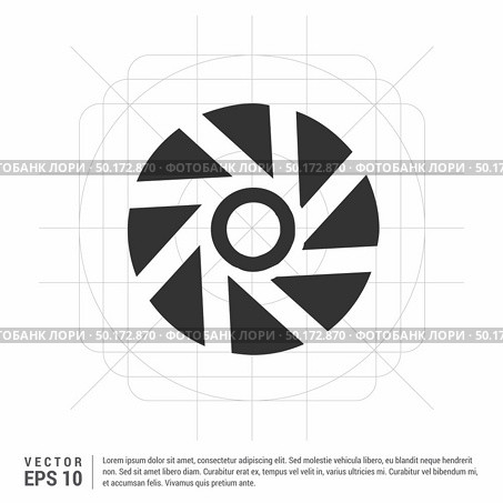 Camera shutter icon . Стоковая иллюстрация, агентство Ingram Publishing / Фотобанк Лори