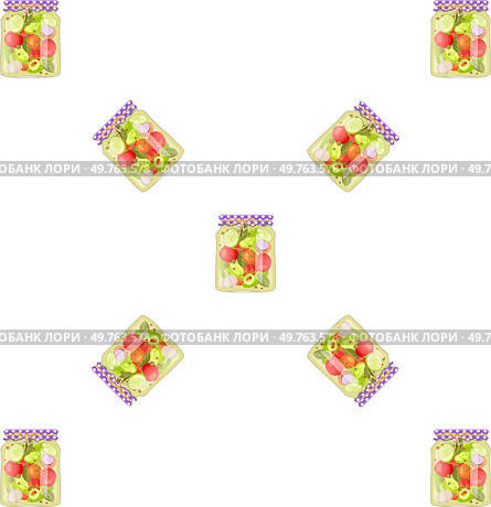 Canning vector illustration. Canning, transformative process turns fresh ingredients into jarred marvels Packaging and preserving, delicate dance turns raw food into stored treasures The potting. Canning. Seasoning elevates art preserving food, ensuring each jar is culinary gem. Стоковая иллюстрация, агентство Ingram Publishing / Фотобанк Лори
