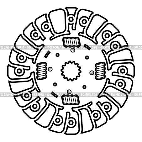Car clutch disk cover cohesion transmission auto part plate kit repair service contour outline line icon black color vector illustration image thin flat style simple. Car clutch disk cover cohesion transmission auto part plate kit repair service contour outline line icon black color vector illustration image thin flat style. Стоковая иллюстрация, агентство Ingram Publishing / Фотобанк Лори