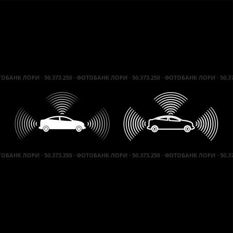 Car radio signals sensor smart technology autopilot all direction set icon white color vector illustration image simple solid fill outline contour line thin flat style. Car radio signals sensor smart technology autopilot all direction set icon white color vector illustration image solid fill outline contour line thin flat style. Стоковая иллюстрация, агентство Ingram Publishing / Фотобанк Лори