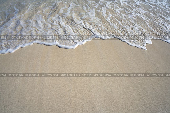 Caribbean white sand shore wave foam in Riviera Maya. Стоковое фото, агентство Ingram Publishing / Фотобанк Лори