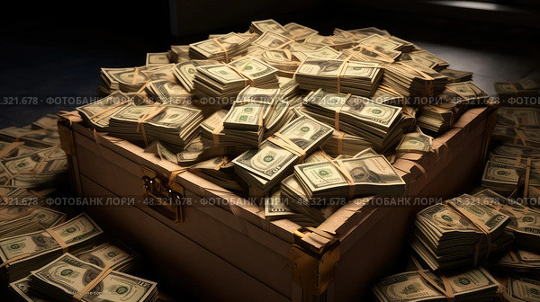 cash box of money ai generated. Стоковое AI-изображение, AI-художник Vectorwin / Фотобанк Лори