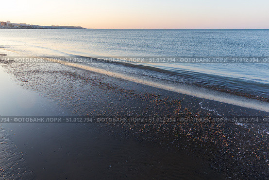 Caspian Sea coastal landscape, Buzovna, Azerbaijan. Стоковое фото, фотограф EugeneSergeev / Фотобанк Лори