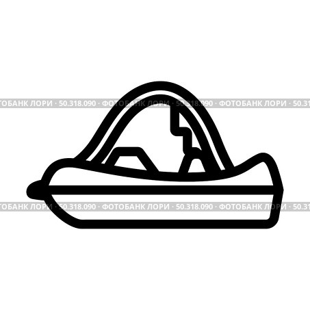 Catamaran Icon. Editable Bold Outline Design. Vector Illustration. Стоковая иллюстрация, агентство Ingram Publishing / Фотобанк Лори