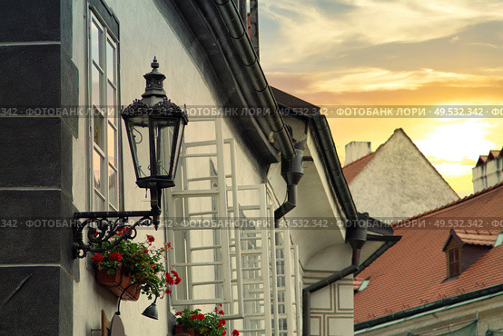 Cesky Krumlov - the city of South Bohemia Czech Republic region. Located on the Vltava River. declared a UNESCO World Heritage Site. Стоковое фото, агентство Ingram Publishing / Фотобанк Лори