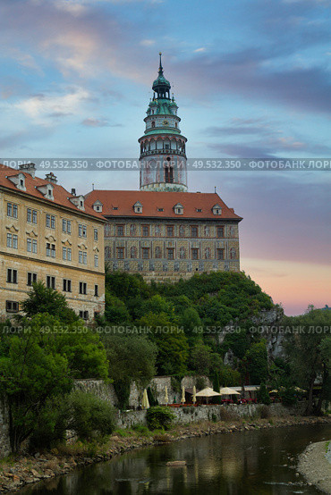 Cesky Krumlov - the city of South Bohemia Czech Republic region. Located on the Vltava River. declared a UNESCO World Heritage Site. Стоковое фото, агентство Ingram Publishing / Фотобанк Лори