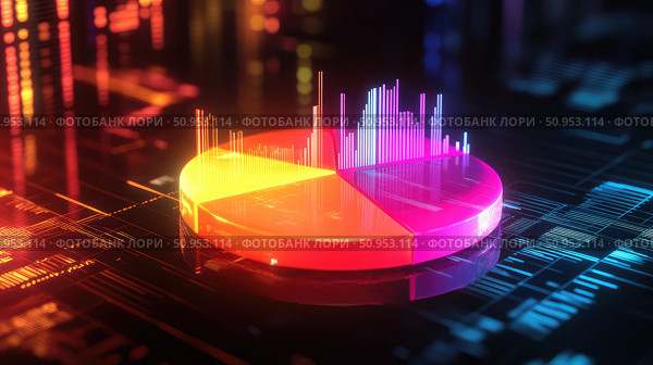 ch pulsating pie chart ai generated. Стоковое AI-изображение, AI-художник Vectorwin / Фотобанк Лори