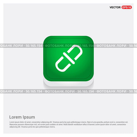 Chain link iconGreen Web Button - Free vector icon. Стоковая иллюстрация, агентство Ingram Publishing / Фотобанк Лори