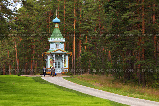 Часовня Успения Божией Матери. Остров Коневец (2020 год). Стоковое фото, фотограф Роман Рожков / Фотобанк Лори