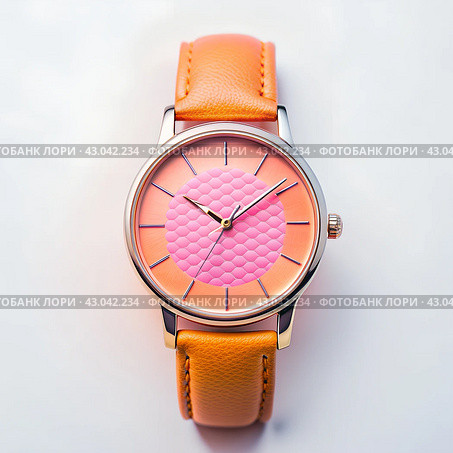Часы на белом фоне. Clock on a white background. Стоковое AI-изображение, AI-художник Анастасия Фельде / Фотобанк Лори