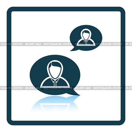 Chating businessmen icon. Shadow reflection design. Vector illustration. Стоковая иллюстрация, агентство Ingram Publishing / Фотобанк Лори