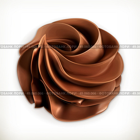 Chocolate whipped cream, vector icon. Стоковая иллюстрация, агентство Ingram Publishing / Фотобанк Лори