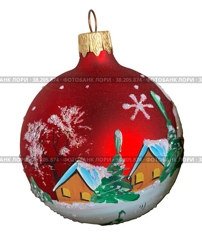 Christmas ball isolated on the white background. Стоковое фото, фотограф Irina Opachevsky / Фотобанк Лори