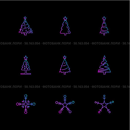 Christmas balls , snowflakes, tress , christmas , snow , winter , merry christmas , 25 dec , balls , decoration , evening , snowfall , icon, vector, design,  flat,  collection, style, creative,  icons. Стоковая иллюстрация, агентство Ingram Publishing / Фотобанк Лори