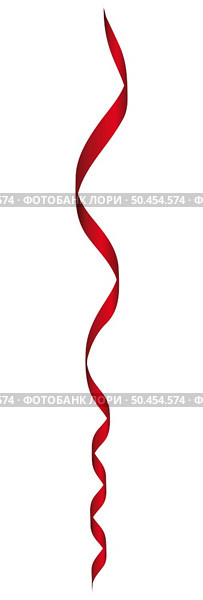 Christmas (New Year) element of curled ribbon. Vector illustration. Стоковая иллюстрация, агентство Ingram Publishing / Фотобанк Лори