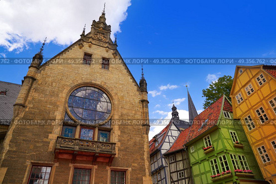 church Quedlinburg facade in Harz Germany. church Quedlinburg facade in Harz Saxony Anhalt Germany. Стоковое фото, агентство Ingram Publishing / Фотобанк Лори