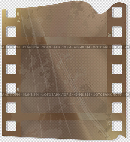 Cinema movie and photography 35 mm film strip template, vector flat element in vintage style. Cinema strip isolated icon with recorded film on tape, cinematography retro photo roll with frames. Cinema movie and photography 35 mm film strip template, vector flat element in vintage style. Стоковая иллюстрация, агентство Ingram Publishing / Фотобанк Лори