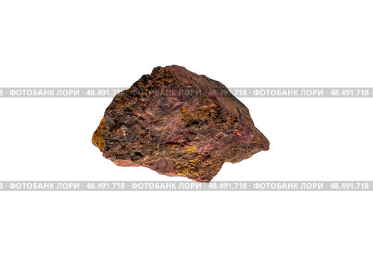 Cinnabar stone isolated on white background. Стоковое фото, фотограф Константин Григорьев / Фотобанк Лори
