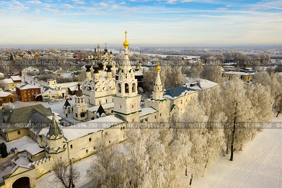 City of Murom. Aerial view of Trinity Monasteries. Russia. Стоковое фото, фотограф Яков Филимонов / Фотобанк Лори