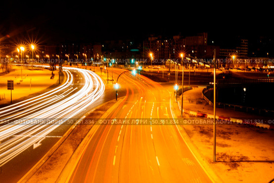 city roads night. Стоковое фото, агентство Ingram Publishing / Фотобанк Лори