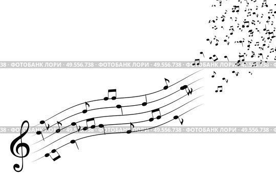 Classical musical notes with treble clef. Vector Illustrator. EPS10. Classical musical notes with treble clef. Vector Illustrator. Стоковая иллюстрация, агентство Ingram Publishing / Фотобанк Лори