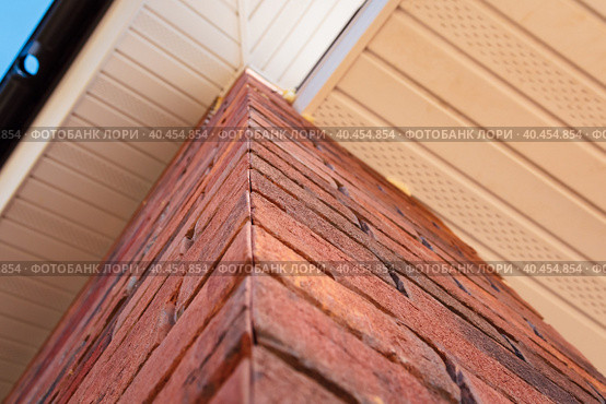 Clinker thermal panels for finishing the facade of the house. Стоковое фото, фотограф Юрий Поздников / Фотобанк Лори