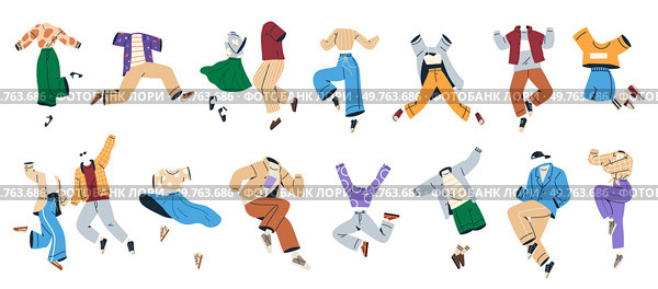 Clothes vector illustration. The clothes concept encompasses wide spectrum styles, preferences, and fashion philosophies Textile innovation plays pivotal role in shaping future sustainable. Clothes. The clothes concept extends beyond mere utility to artistic expression. Стоковая иллюстрация, агентство Ingram Publishing / Фотобанк Лори