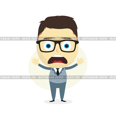 clueless businessman cartoon character theme vector art illustration. clueless businessman. Стоковая иллюстрация, агентство Ingram Publishing / Фотобанк Лори