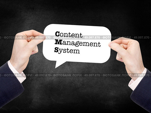 CMS written on a speechbubble. Стоковое фото, агентство Ingram Publishing / Фотобанк Лори