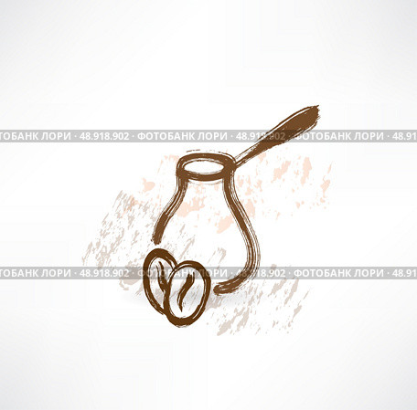coffee turk grunge icon. Стоковая иллюстрация, агентство Ingram Publishing / Фотобанк Лори