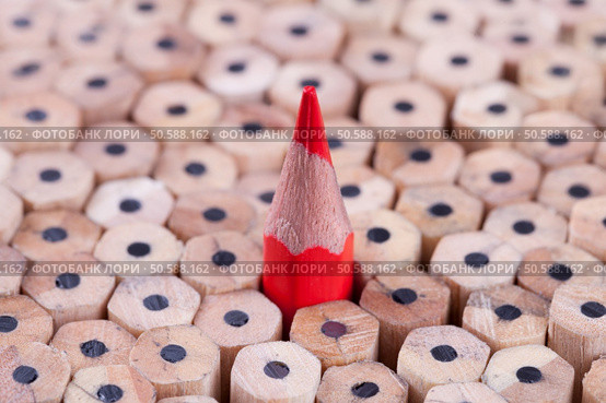 color pencil on old wooden backround. Стоковое фото, агентство Ingram Publishing / Фотобанк Лори