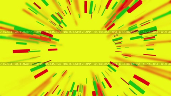 Colored lines converging creating a circular pattern on yellow background. Стоковое видео, видеограф Данил Руденко / Фотобанк Лори