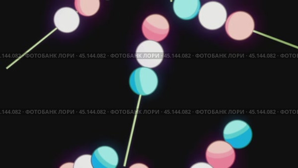 Colorful spherical marshmallows skewers rotating on black background. Стоковое видео, видеограф Данил Руденко / Фотобанк Лори