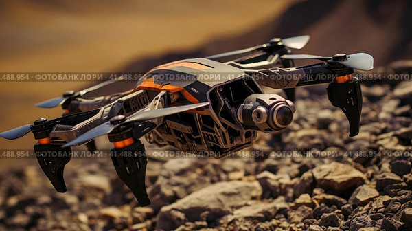 Combat FPV drone. Стоковое AI-изображение, AI-художник Кирилл Черезов / Фотобанк Лори