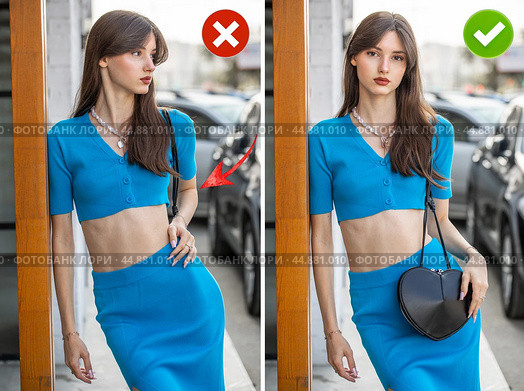 Common mistakes in female posing and how to avoid them. Photo poses. Стоковое фото, фотограф Андрей Аркуша / Фотобанк Лори