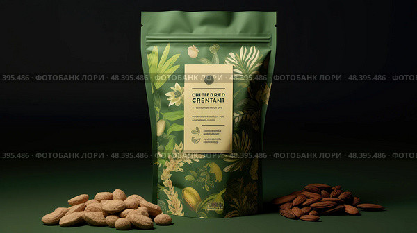 compostable green packaging ai generated. Стоковое AI-изображение, AI-художник Vectorwin / Фотобанк Лори