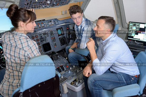 concept of a flight simulator. Стоковое фото, агентство Ingram Publishing / Фотобанк Лори