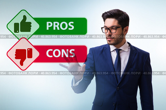 Concept of choosing pros and cons. Стоковое фото, фотограф Elnur / Фотобанк Лори
