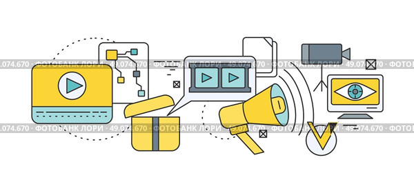 Concept search engine optimization. Analytic and analysis, development startup, diagram and statistic, management strategy, promotion project illustration. Set of thin, lines icons. Стоковая иллюстрация, агентство Ingram Publishing / Фотобанк Лори