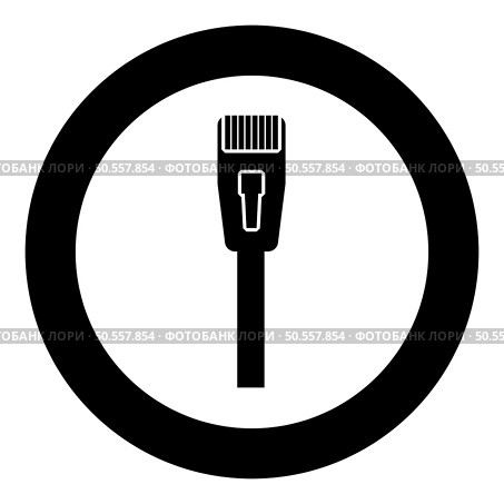 Connector with wire technology ethernet rj45 internet concept cable jack icon in circle round black color vector illustration image solid outline style simple. Connector with wire technology ethernet rj45 internet concept cable jack icon in circle round black color vector illustration image solid outline style. Стоковая иллюстрация, агентство Ingram Publishing / Фотобанк Лори