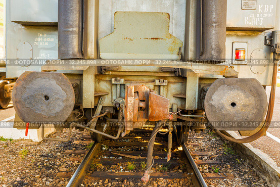 Coupling of a railway car. Стоковое фото, фотограф Акиньшин Владимир / Фотобанк Лори