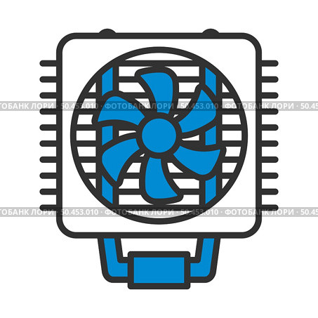 CPU Fan Icon. Editable Bold Outline With Color Fill Design. Vector Illustration. Стоковая иллюстрация, агентство Ingram Publishing / Фотобанк Лори