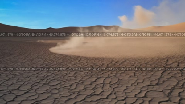 Cracked desert land with tumbleweed. Water problems, global warming, drought, water shortage in the world, health problems, poverty and misery in countries. Climate change: from friendship to green grove. Стоковое AI-видео, аниматор ALLA YURTAYEVA / Фотобанк Лори
