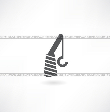 crane hook or pulley symbol. Стоковая иллюстрация, агентство Ingram Publishing / Фотобанк Лори