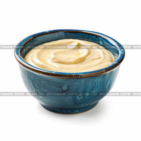 Creamy hummus bowl presenting smooth chickpea dip with olive oil drizzle. Стоковое AI-изображение, AI-художник Иван Рябоконь / Фотобанк Лори