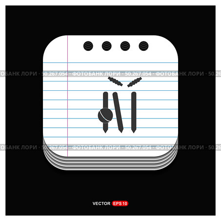 Cricket Bails Icon - Free vector icon. Стоковая иллюстрация, агентство Ingram Publishing / Фотобанк Лори