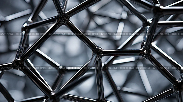 crystal carbon structure ai generated. Стоковое AI-изображение, AI-художник Vectorwin / Фотобанк Лори