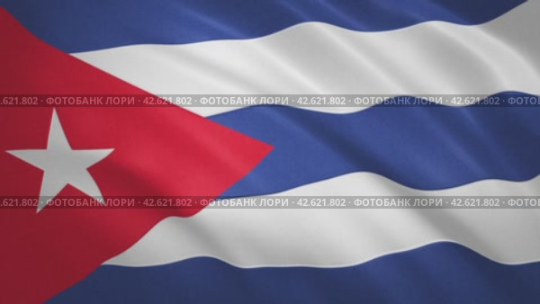 Cuba . Waving Flag Video Background. Стоковое видео, видеограф Станислав Парамонов / Фотобанк Лори