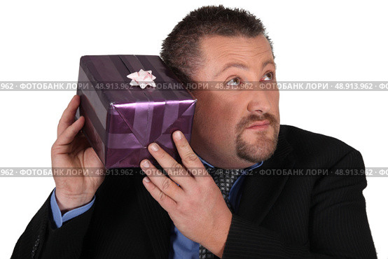 Curious man gift pack. Стоковое фото, агентство Ingram Publishing / Фотобанк Лори