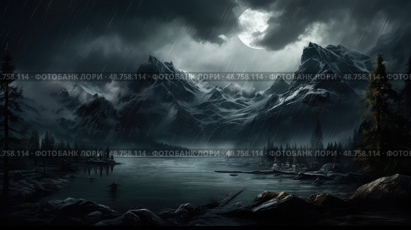 cursed dark evil background mountains ai generated. Стоковое AI-изображение, AI-художник Vectorwin / Фотобанк Лори